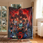 Stranger Things Staffel 5 Flanelldecke, groß, weich, leicht und warm, perfekt für Bett, Sofa, Büro, Camping, Reisen, Weihnachts- und Wintergeschenk
