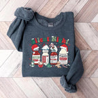 [T-Shirt oder Sweatshirt] Weihnachtspullover „Stille Nacht“, Weihnachtsshirt für Krankenschwestern, Weihnachts-T-Shirt für medizinisches Fachpersonal, Weihnachts-T-Shirt für Intensivpflegekräfte, Weihnachtspullover für Krankenschwestern 