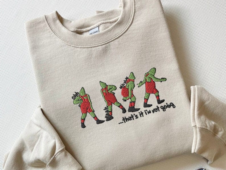 Besticktes „Das war’s, ich gehe nicht“-Sweatshirt, hässlicher Weihnachtspullover, lustiges Weihnachtsshirt, Weihnachtsgeschenk, Frohe-Weihnachten-Sweatshirt 